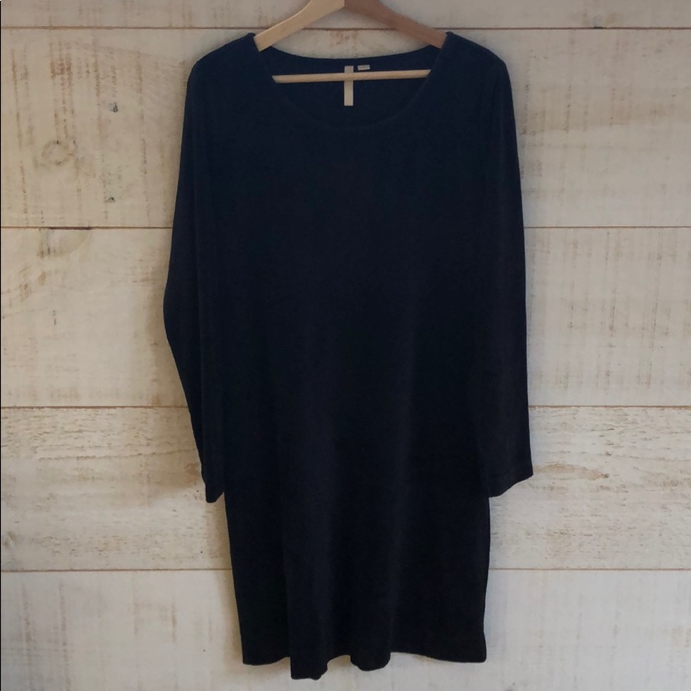 JJill Black velour dress